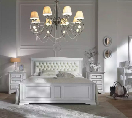 Complete bedroom set bed 2x nightstands 3 pcs. designer luxury
