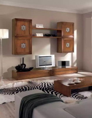 Living room furniture set designer living room brown sideboard wall unit new