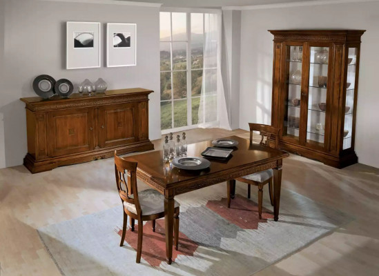 Complete dining table set with 4 chairs, dining room set, dining group, brown table 5-piece set