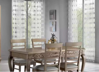 Dining set: Dining table, 4 x chairs set, table classic dining group, 5-piece set.