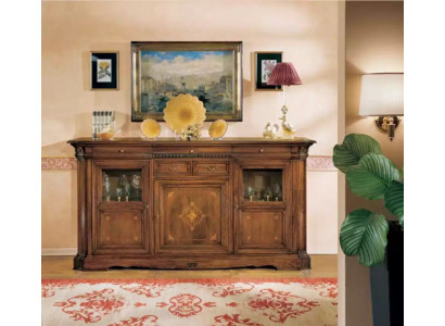 Sideboard Living Room Dresser with Drawers Wood Cabinet Brown New