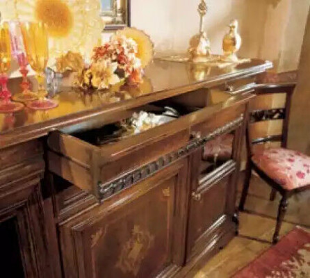 Sideboard Living Room Dresser with Drawers Wood Cabinet Brown New