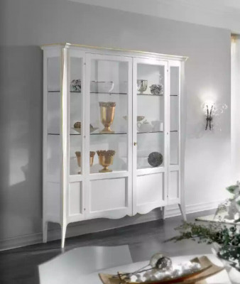 Showcase Italian luxury living room furniture cabinet classic style wood