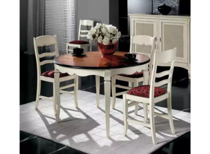 Dining Set Complete Set 4x Chairs Sideboard Dining Group Wooden Table White New