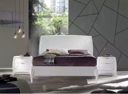 Set Bed Bedroom 2x Nightstands Complete Set Wood Furniture 3-piece New