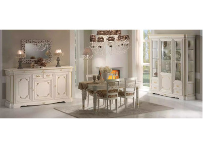 Dining set, dining group set, table 7-piece set, sideboard group, 4x chairs