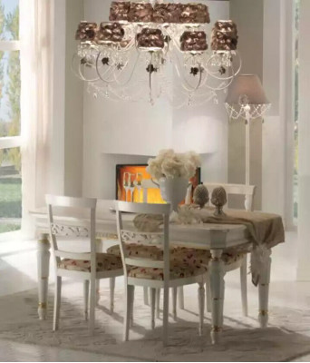 Dining set, dining group set, table 7-piece set, sideboard group, 4x chairs
