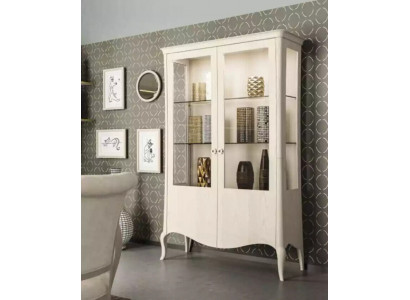 Showcase luxury cabinet white wood cabinets living room glass cabinet new