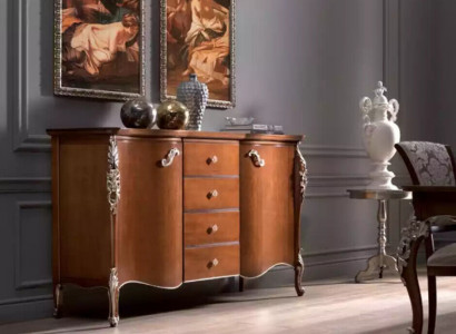 Sideboard Cabinets Furniture Solid Italian Wooden Cabinet Brown New