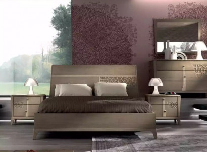 Bed Bedroom Sets Designer Luxury Complete 2x Nightstands 3 pcs.