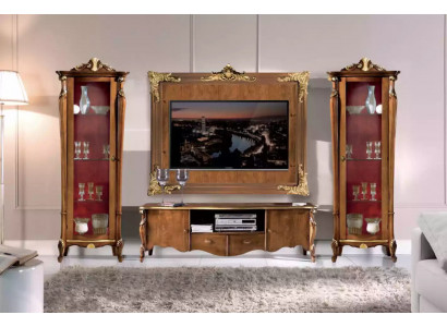 Living room wall unit set 4pcs. Living room display cabinet TV unit shelf luxury classic new