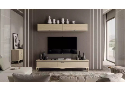 TV stand wall shelf wooden table wall shelf beige classic design new