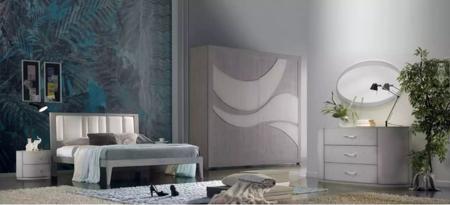 Bed 3-piece. Bedroom Design Luxury Bedroom Furniture 2x Nightstands