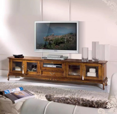 Exclusive Furniture Classic Style Wood Luxurious TV Stand Lowboard