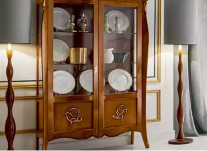 Luxury wooden display cabinet sideboard design brown Italian furniture cabinet new
