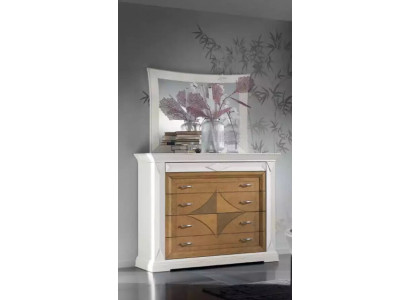 Dresser with mirror sideboards wooden dressers furniture 2-piece white Italy