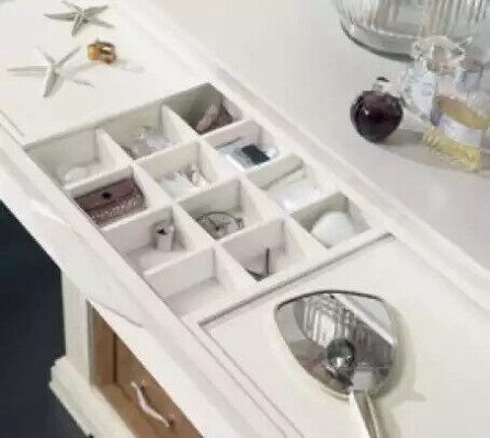 Dresser with mirror sideboards wooden dressers furniture 2-piece white Italy