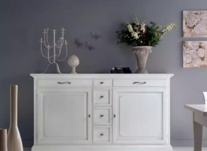 Luxury Dresser White Sideboard Wood Cabinet Living Room Furniture Italy