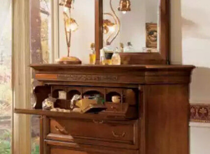 Dresser with mirror wood design 2-piece. Bedroom suite sideboard