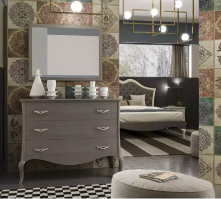 Dresser Mirror Dressers Wardrobe Luxury Shelf Furniture Group New Set 2-piece.
