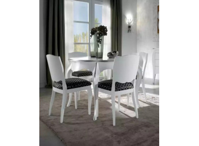 Dining table dining room wood white round table classic Italian furniture tables new