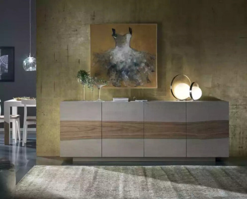 Dresser cupboards wood luxury sideboard living room furniture cabinet gray