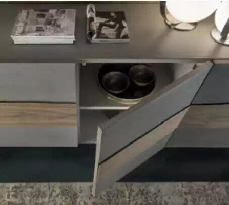 Dresser cupboards wood luxury sideboard living room furniture cabinet gray