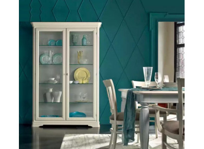 Display cabinet glass cupboard wood living room showcases Italian luxury furniture