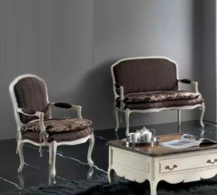 Sofa 2-seater classic upholstery design luxury couch sofas armchair new