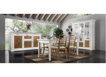 Dining room dining table 4x chairs set table group 7-piece set classic