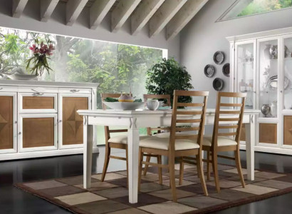 Dining room dining table 4x chairs set table group 7-piece set classic