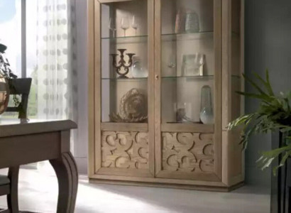 Showcase Wood Glass Cabinet Brown Display Cabinet Living Room Furniture Sideboard New