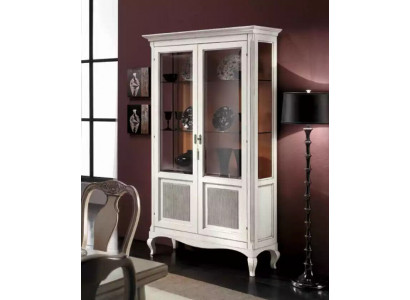 Display cabinet showcases luxury glass cupboard wood design furniture Italy