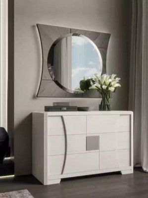 Chest of drawers with mirror luxury console chest bedroom new 2-piece set