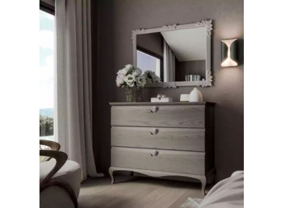 Dresser Mirror Cabinet Luxury Dressers Shelf Console Furniture Set 2-piece.