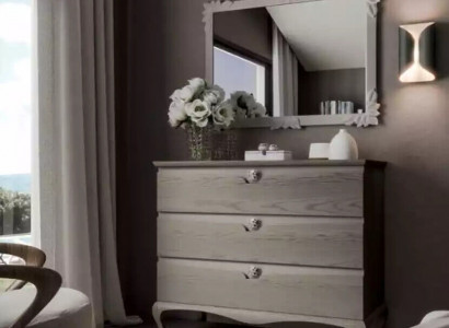 Dresser Mirror Cabinet Luxury Dressers Shelf Console Furniture Set 2-piece.