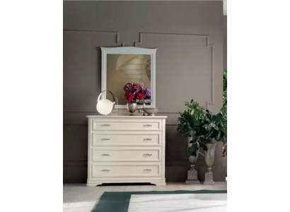 Dresser with Mirror Wood Dressers Furniture Modern Cabinet Beige 2 pcs. New