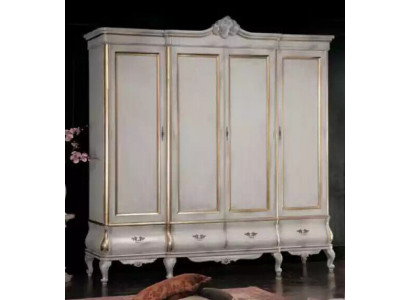 White luxury wardrobe solid wood furniture bedroom cabinets wardrobe