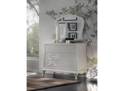 Luxury dresser with mirror, sideboards, console, wood, modern design, gray