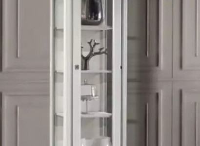 Display Cabinet Glass Living Room White Design Italian Furniture New