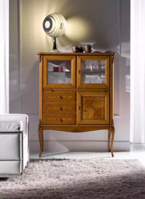 Display glass bar cabinet cabinets Italian furniture wood living room