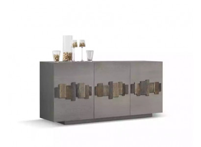 Chest sideboard solid wood cabinet furniture dressers sideboard gray