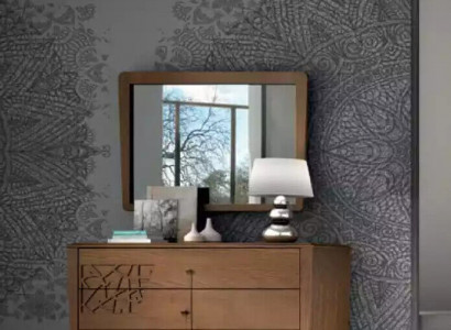 Bedroom dresser with mirror wooden furniture cabinet brown modern new