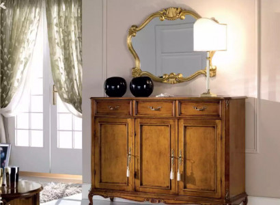 Sideboard brown wooden cabinet classic style living room dresser dressers