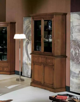 Classic Display Cabinet Brown Glass Cabinet Luxury Glass Display Cabinet Display Cabinet