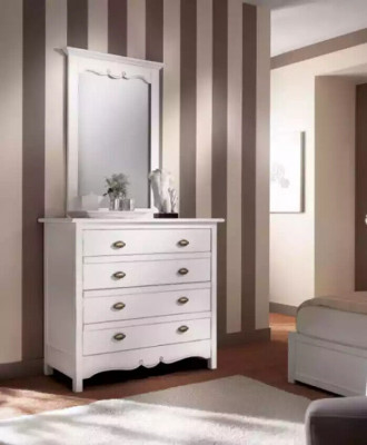 Wood Italian Designer Furniture 2-piece Set Furniture Style Luxury Dresser with Mirror