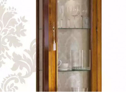 Classic brown cabinet with drawers glass designer wood new