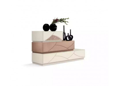 Italian furniture design chest of drawers modern beige luxury wood furniture new