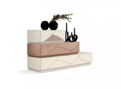 Italian furniture design chest of drawers modern beige luxury wood furniture new