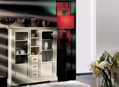 Living room furniture wooden display cabinet glass cupboard solid wood sideboard display cabinet